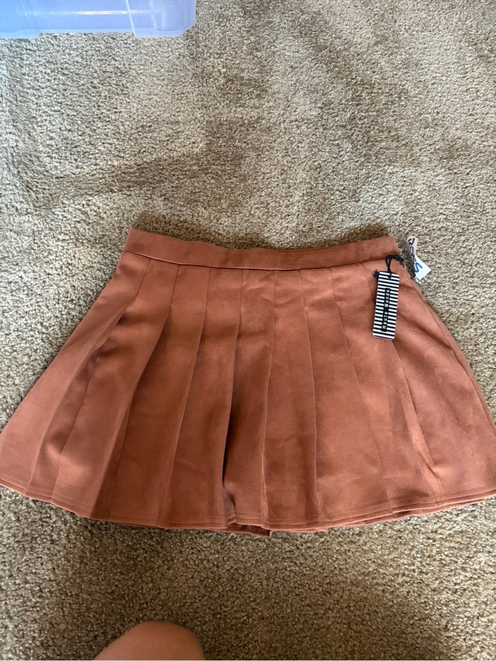 Haute Monde Rust Orange Pleated Circle Skirt - Women's Skater
